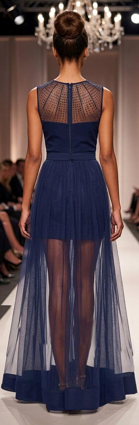 1029 2-in-1 sheath short long dress with separate chiffon skirt