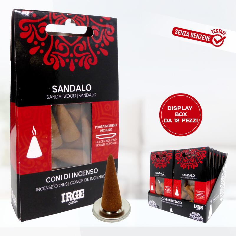 IRGE CONO INCENSO 12 PEZZI SANDALO