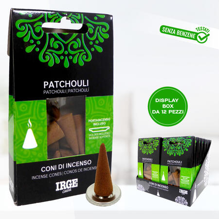 IRGE CONO INCENSO 12 PEZZI PATCHOULI 