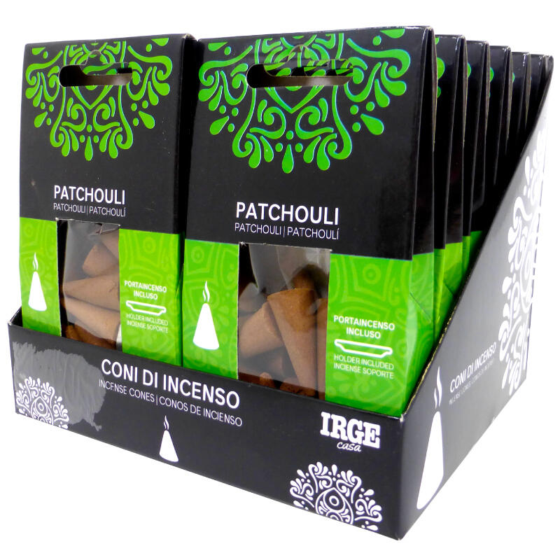 IRGE CONO INCENSO 12 PEZZI PATCHOULI 