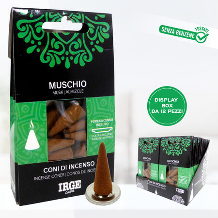 IRGE CONO INCENSO 12 PEZZI MUSCHIO 