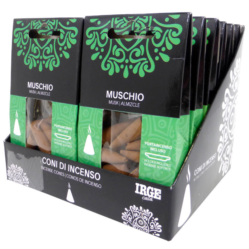 IRGE CONO INCENSO 12 PEZZI MUSCHIO 