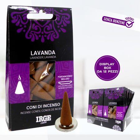 IRGE CONO INCENSO 12 PEZZI LAVANDA