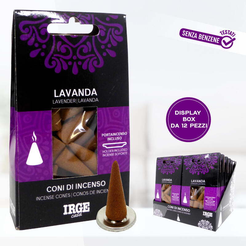 IRGE CONO INCENSO 12 PEZZI LAVANDA