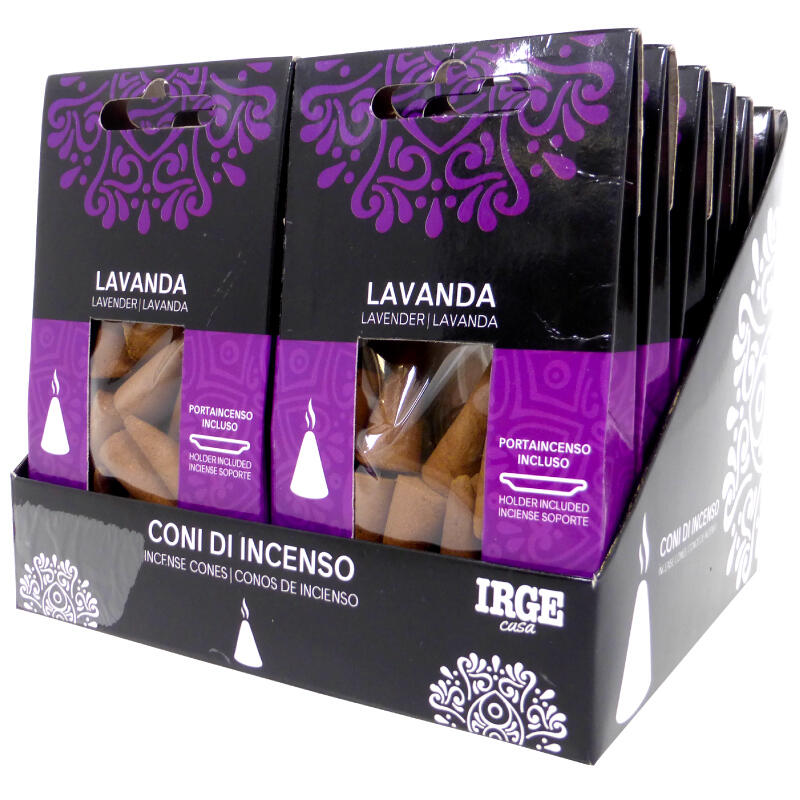 IRGE CONO INCENSO 12 PEZZI LAVANDA