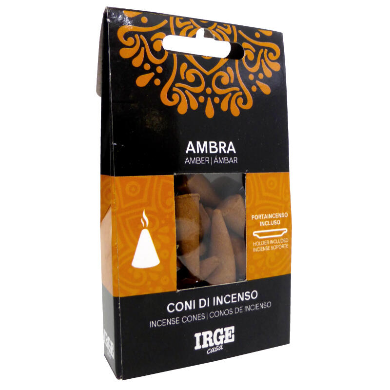 IRGE CONO INCENSO 12 PEZZI AMBER 