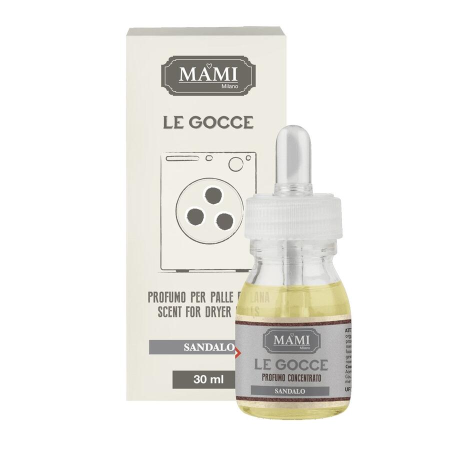 MAMI Milano Le Gocce "Sandalo" — essenza concentrata 30 ml per palle di lana