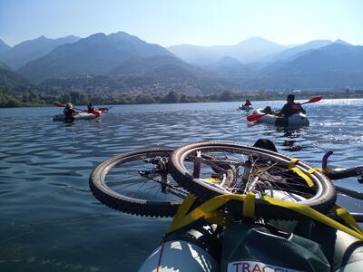 6 KM SUL FIUME ADDA , PAGAIATA IN PACKRAFT + BIKE  - su richiesta