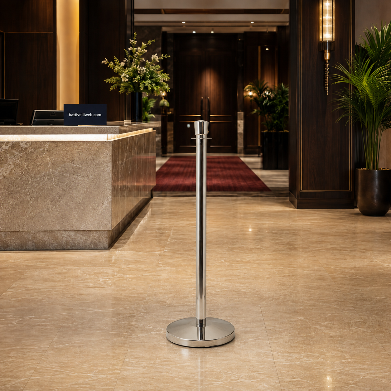 Colonnina Linea BUDGET Segna Percorso a Cordone SECURIT - conf. 2 pz