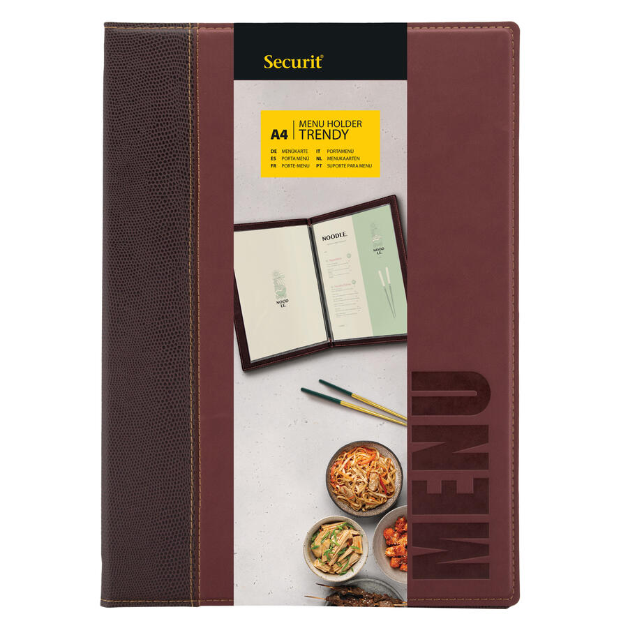Porta Menù A4 TRENDY con 1 Inserto Doppio SECURIT