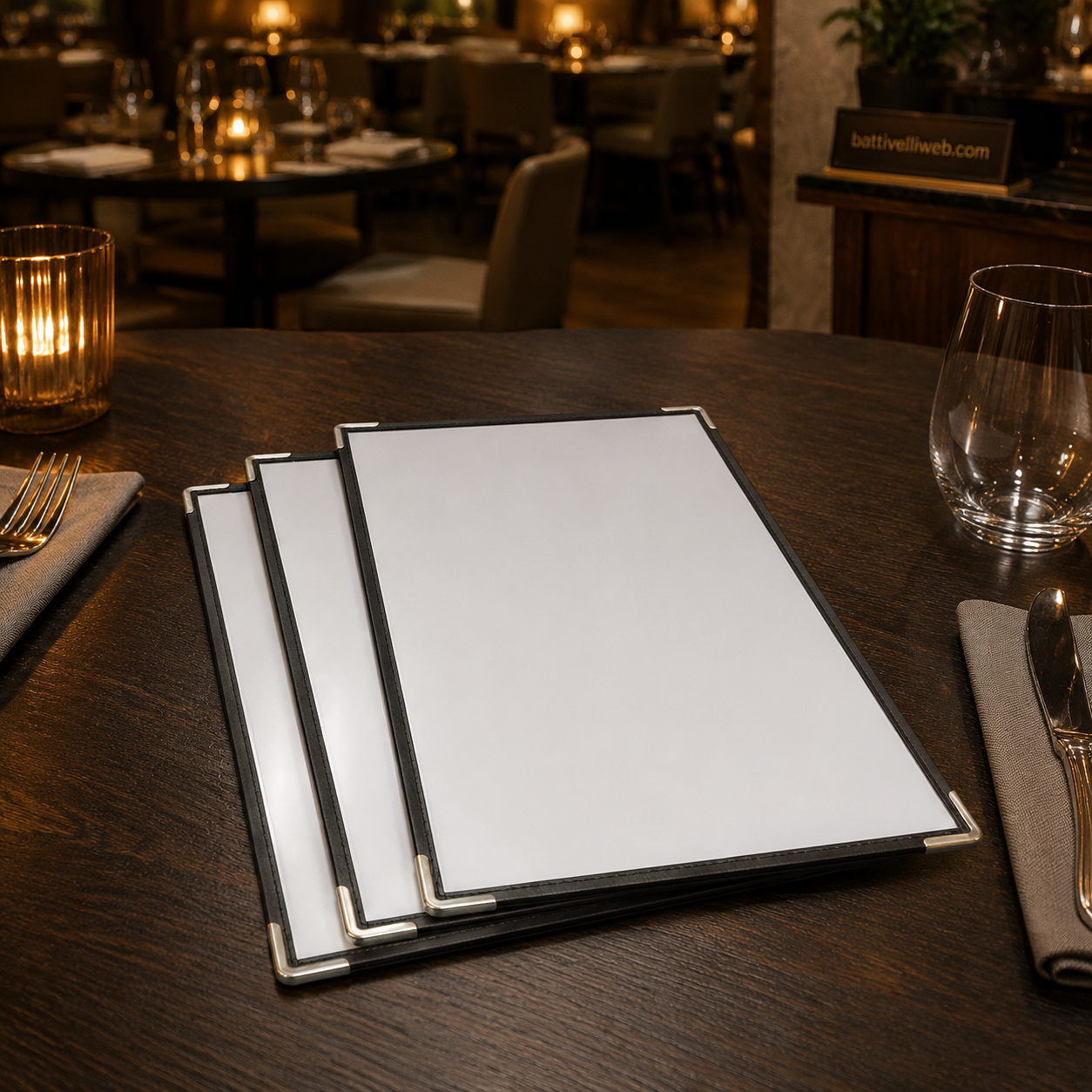 Porta Menu' A4 CRYSTAL Trasparente Rinforzato SECURIT - conf. 3 pz