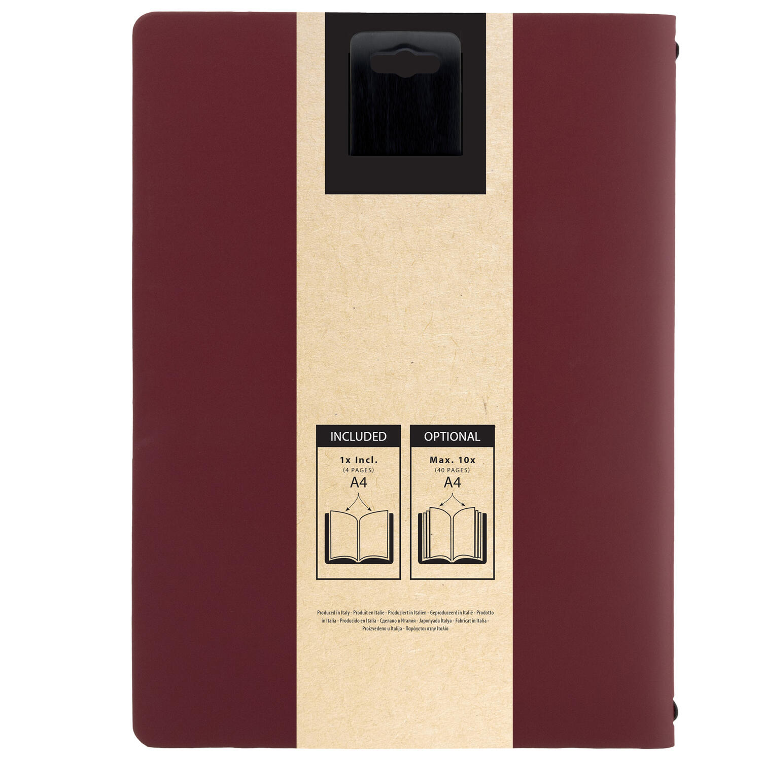 Porta Menù A4 ROYAL con Inserto Doppio SECURIT