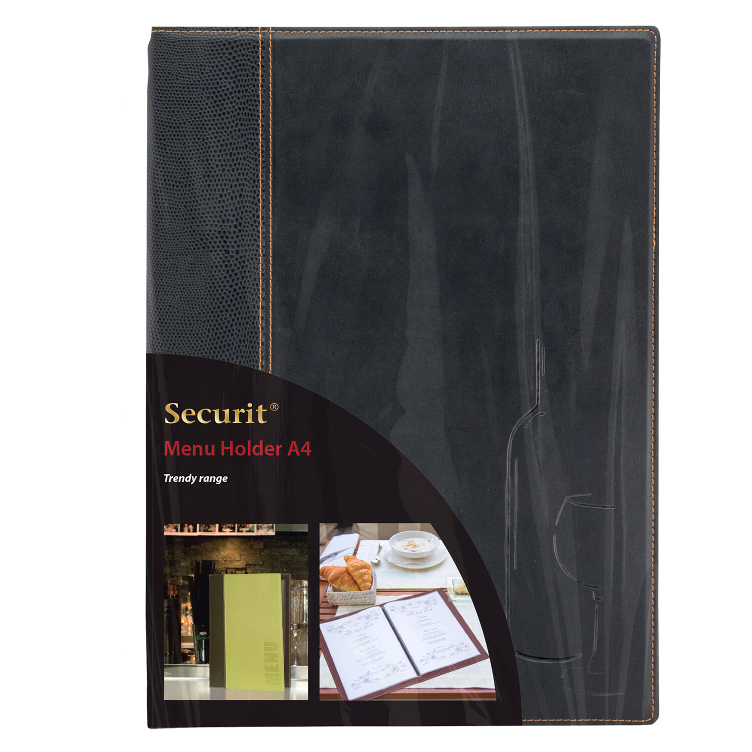 Carta dei Vini A4 TRENDY con Inserto Doppio SECURIT