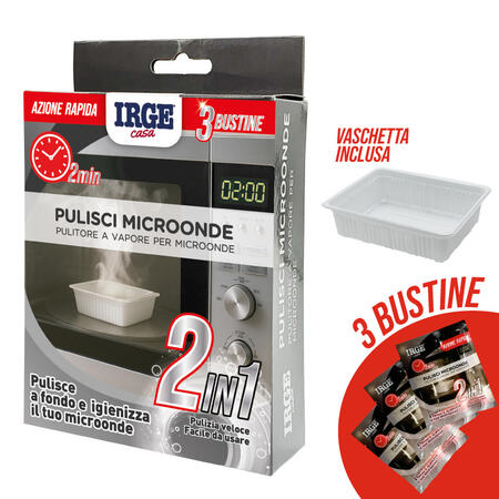 IRGE PULISCI MICRONDE A VAPORE 1 IN 1 3 BUSTINE 