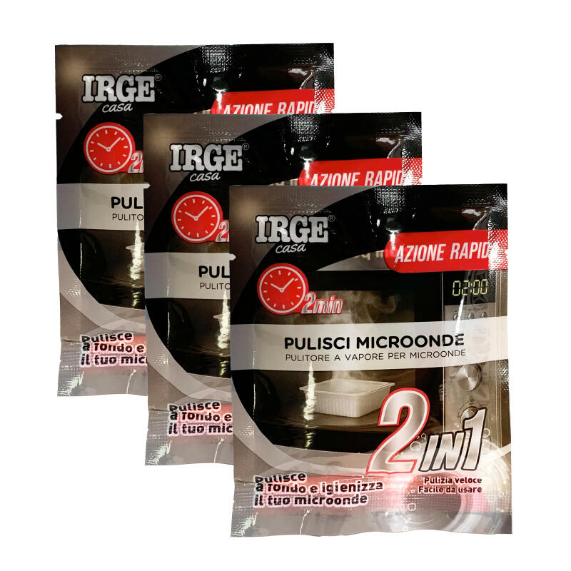 IRGE PULISCI MICRONDE A VAPORE 1 IN 1 3 BUSTINE 