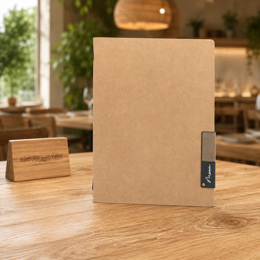 Porta Menù A4 NATURE con Inserto Doppio SECURIT