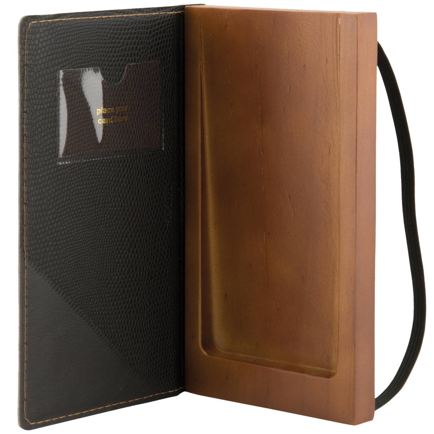 Porta Conto TRENDY in Legno e Similpelle SECURIT