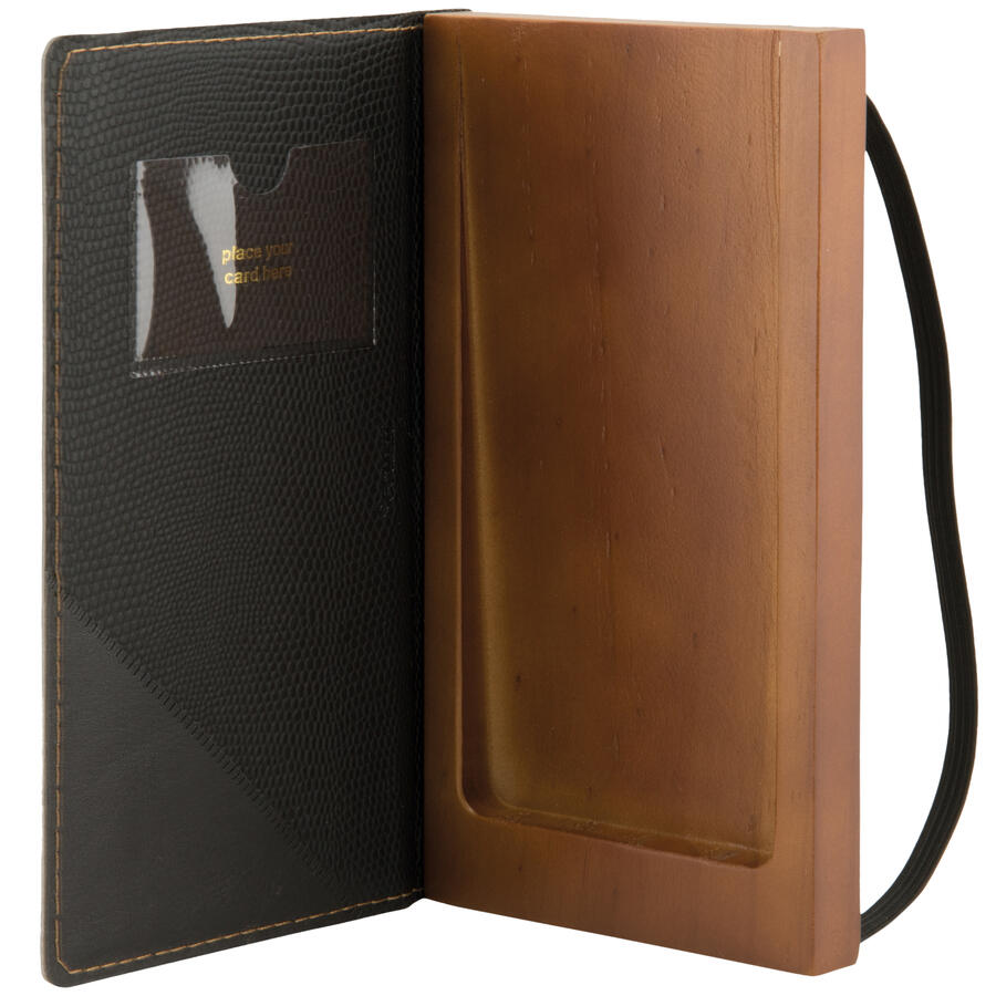 Porta Conto TRENDY in Legno e Similpelle SECURIT
