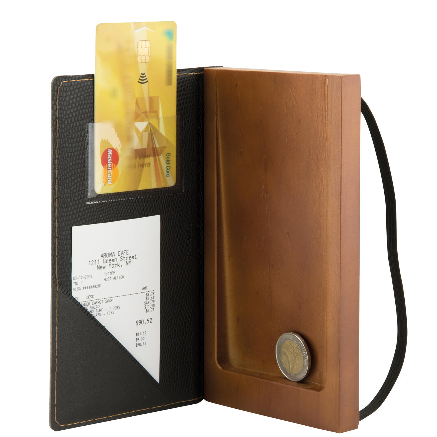 Porta Conto TRENDY in Legno e Similpelle SECURIT