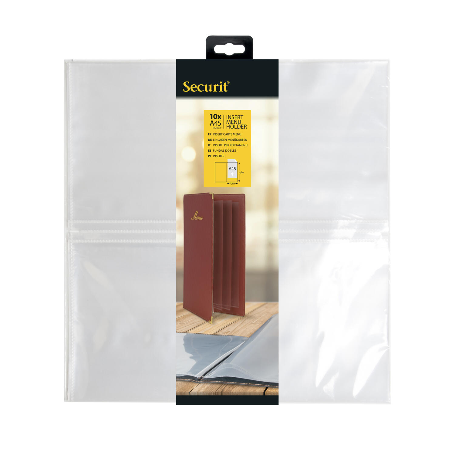 Pagine Aggiuntive A5 "Lungo" per Porta Menù SECURIT - conf. 10 pz