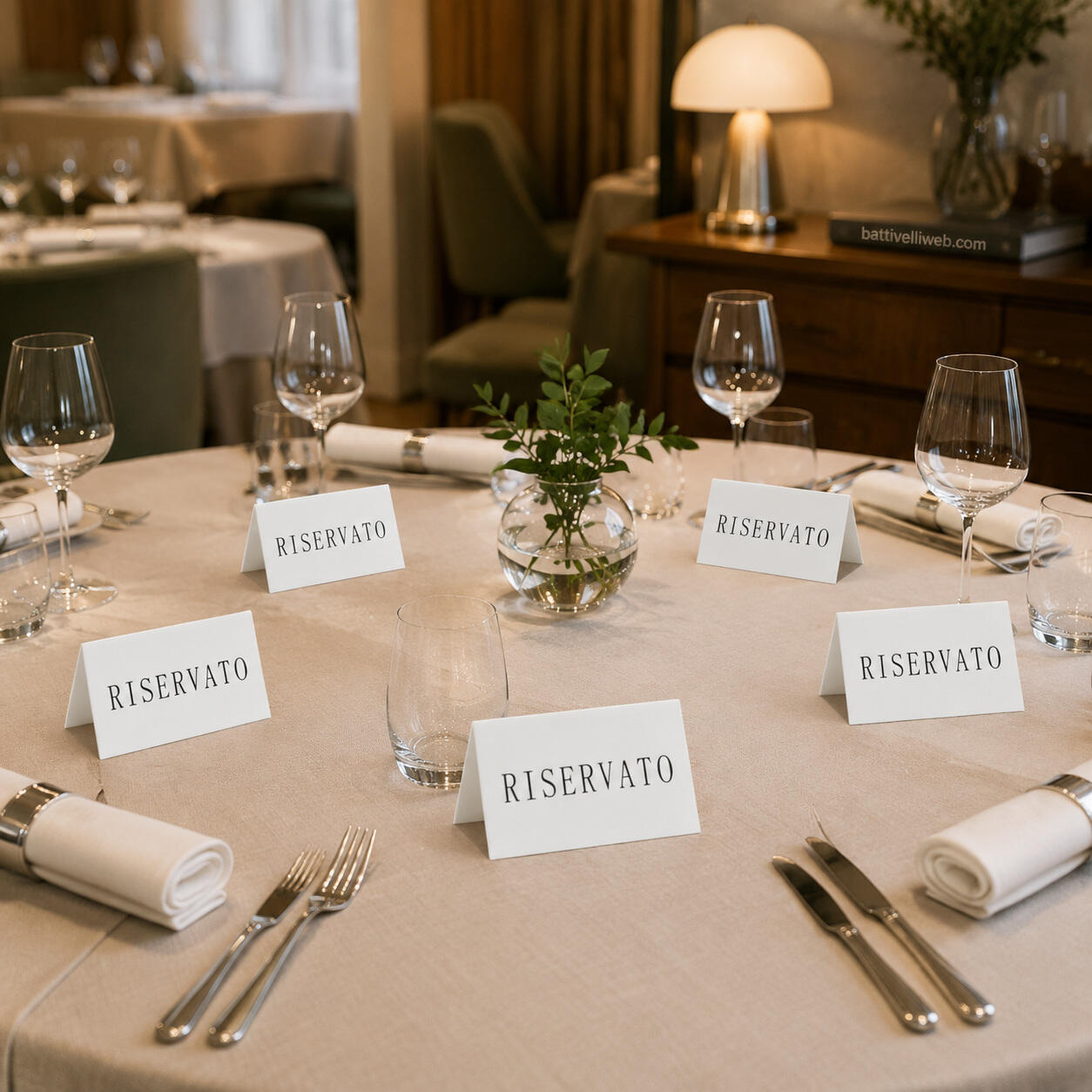 Targhetta "RISERVATO" per Tavoli Ristorante SECURIT - conf. 5 pz