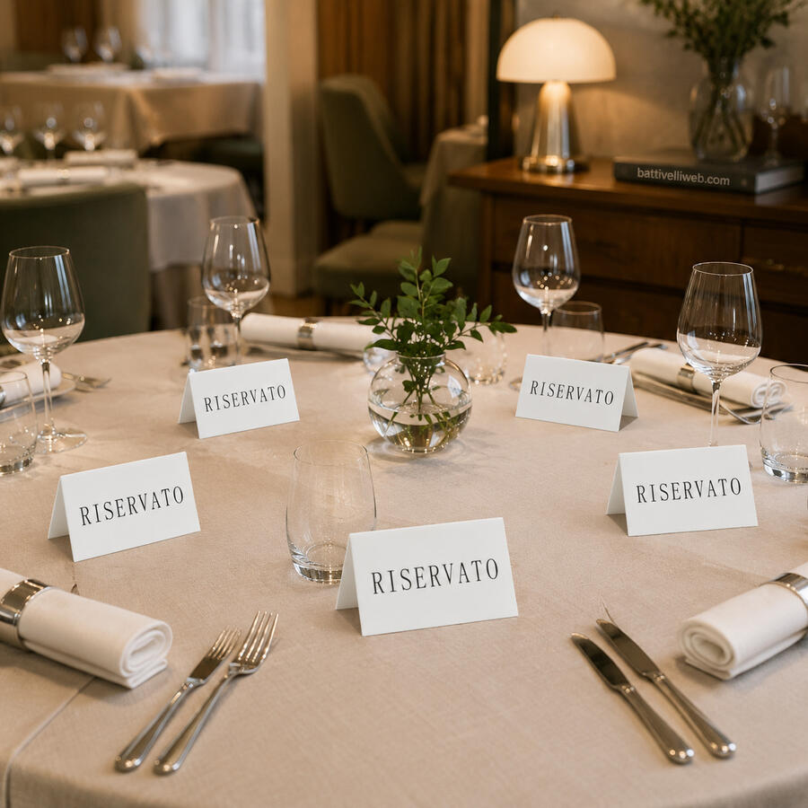 Targhetta "RISERVATO" per Tavoli Ristorante SECURIT - conf. 5 pz