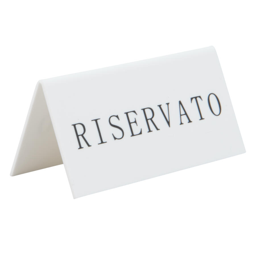 Targhetta "RISERVATO" per Tavoli Ristorante SECURIT - conf. 5 pz