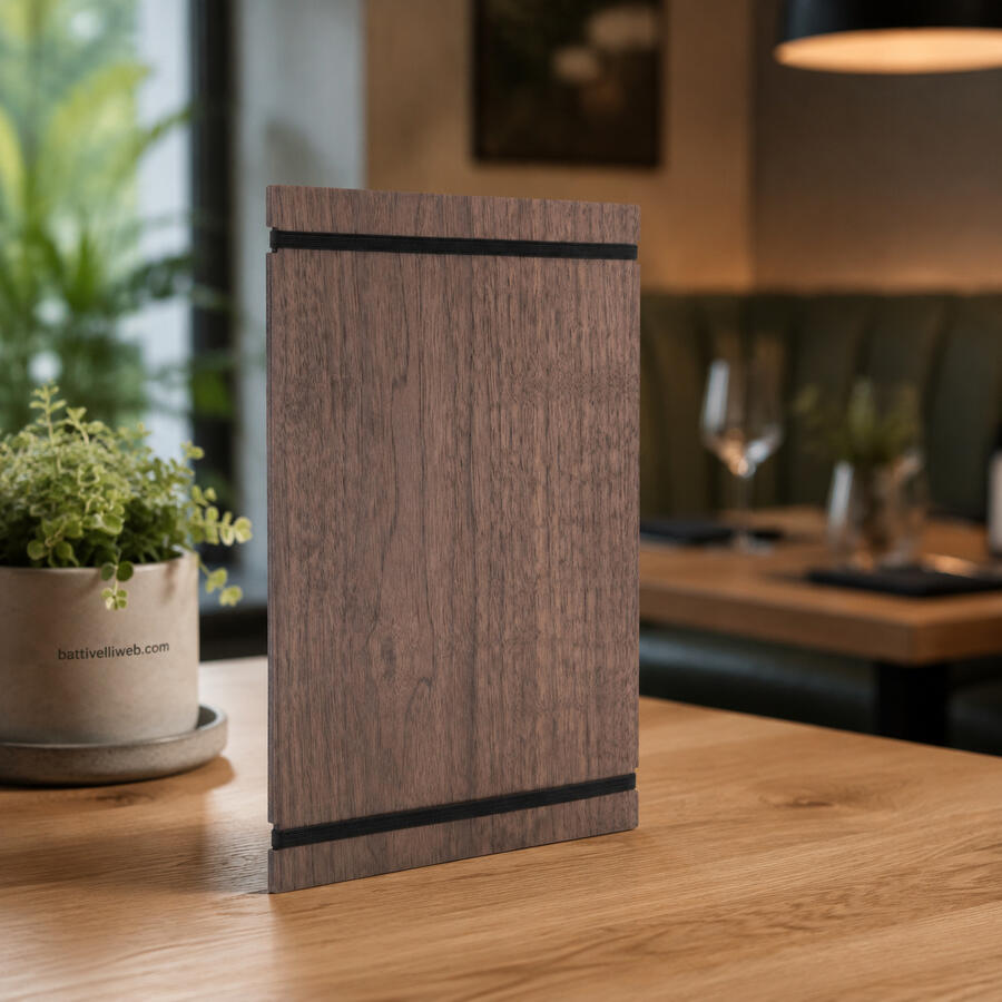 Porta Menù A4 TABLET in Legno SECURIT