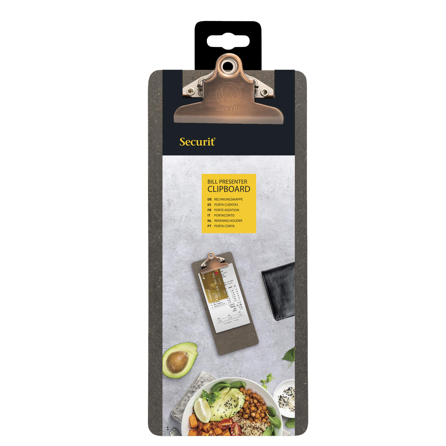 Porta Conto con Clip in Legno SECURIT