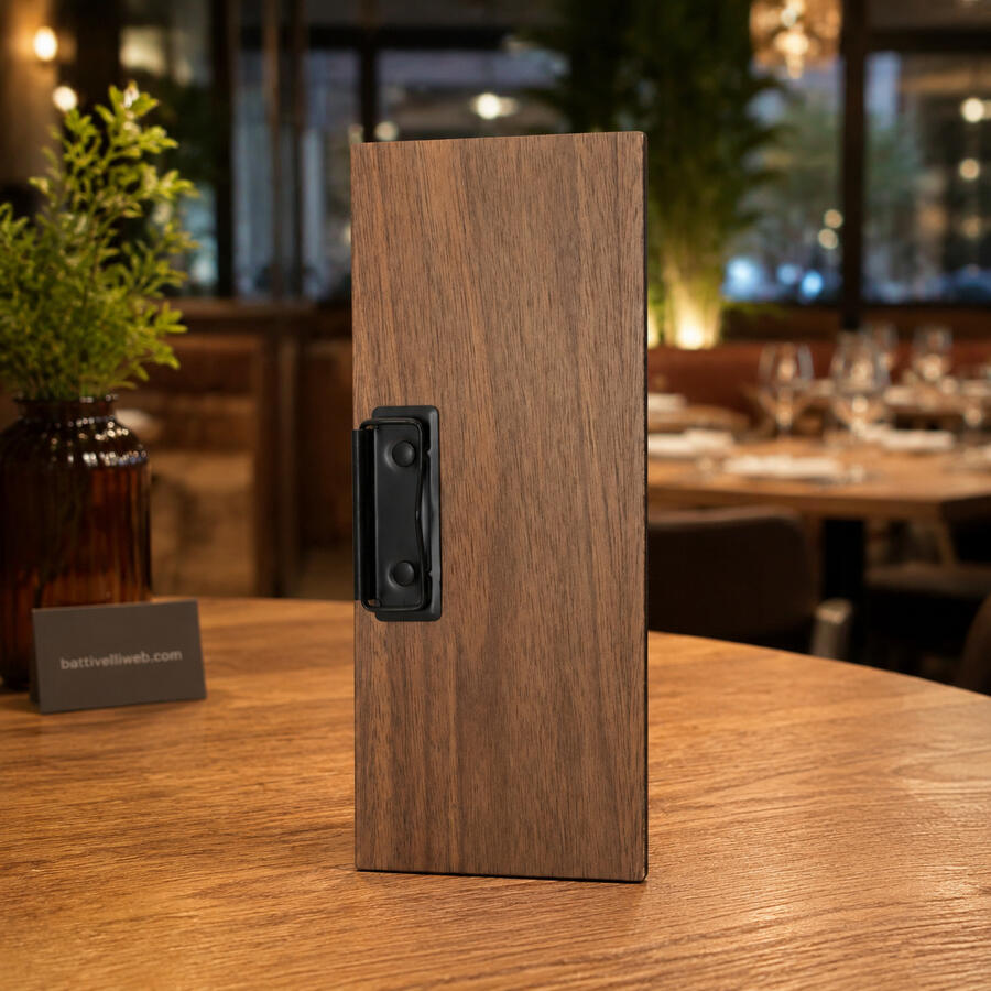 Porta Conto con Clip Laterale in Legno SECURIT