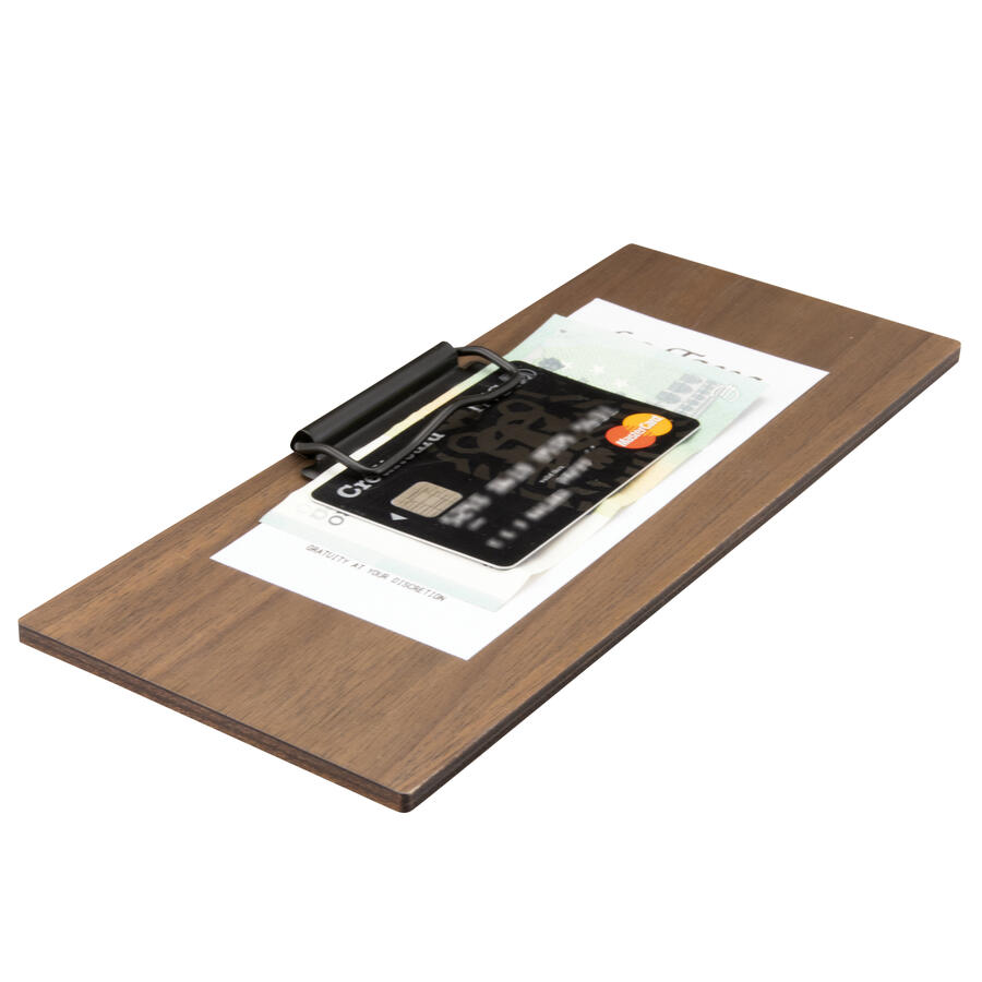Porta Conto con Clip Laterale in Legno SECURIT