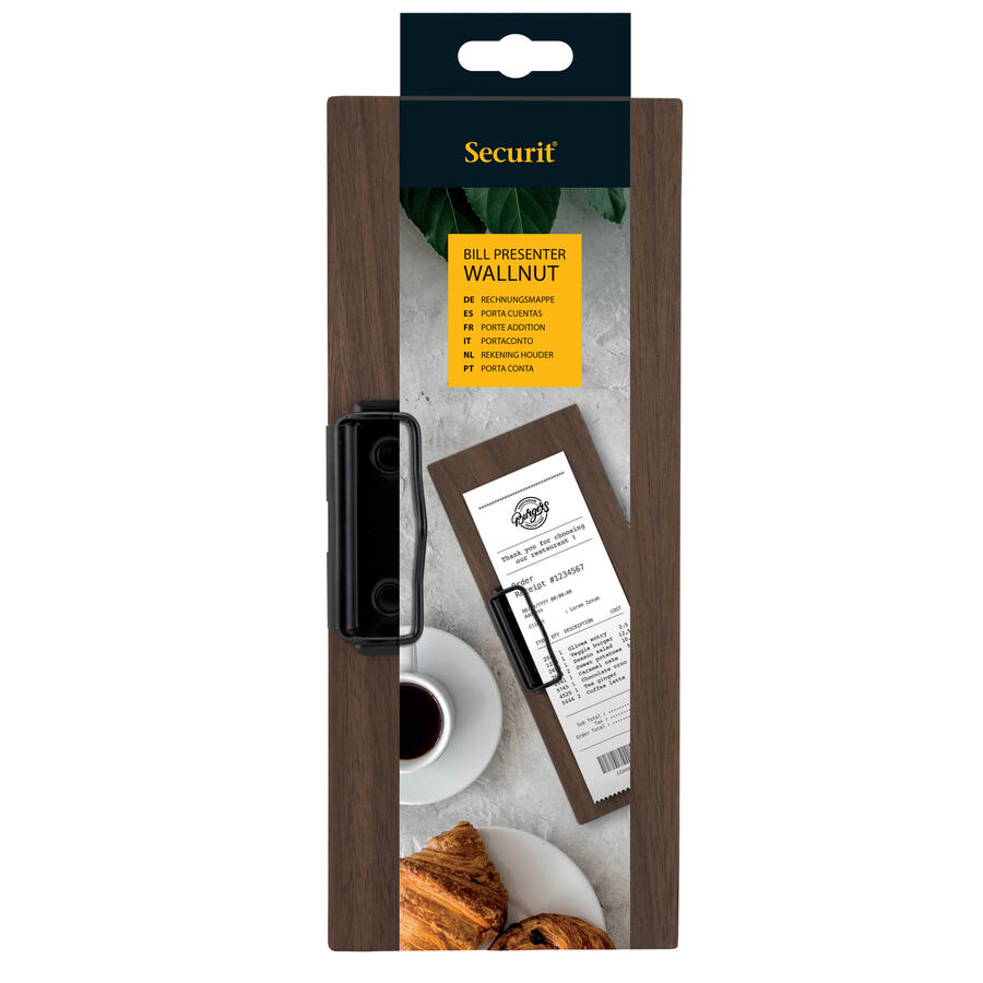 Porta Conto con Clip Laterale in Legno SECURIT