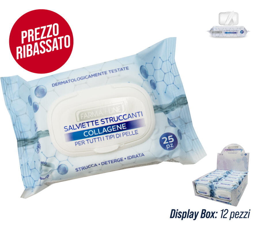 IRGE SALVIETTINE STRUCCANTI COLLAGENE 25 PEZZI 