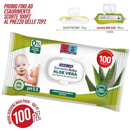 IRGE SALVIETTE BABY ALOE 100 PEZZI 