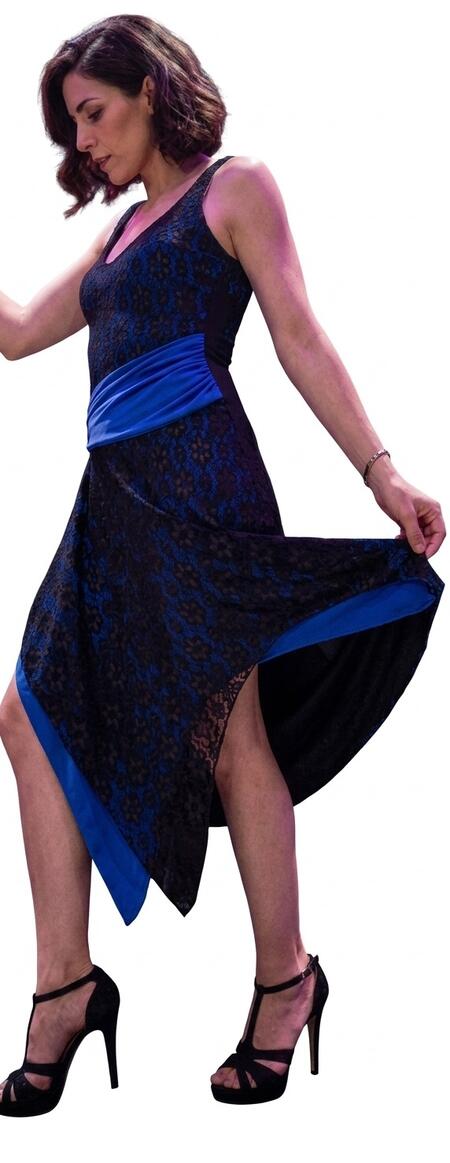 DANCE WITH LACE DRESS AND SASH BLUE ELECTRIC 4-0016