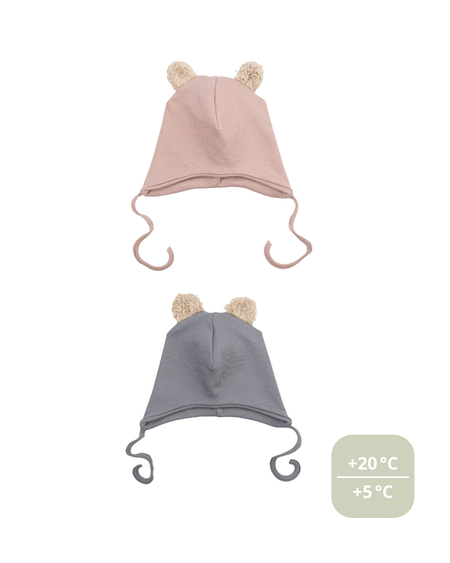 Cappello con orecchie di peluche – Cotone biologico GOTS