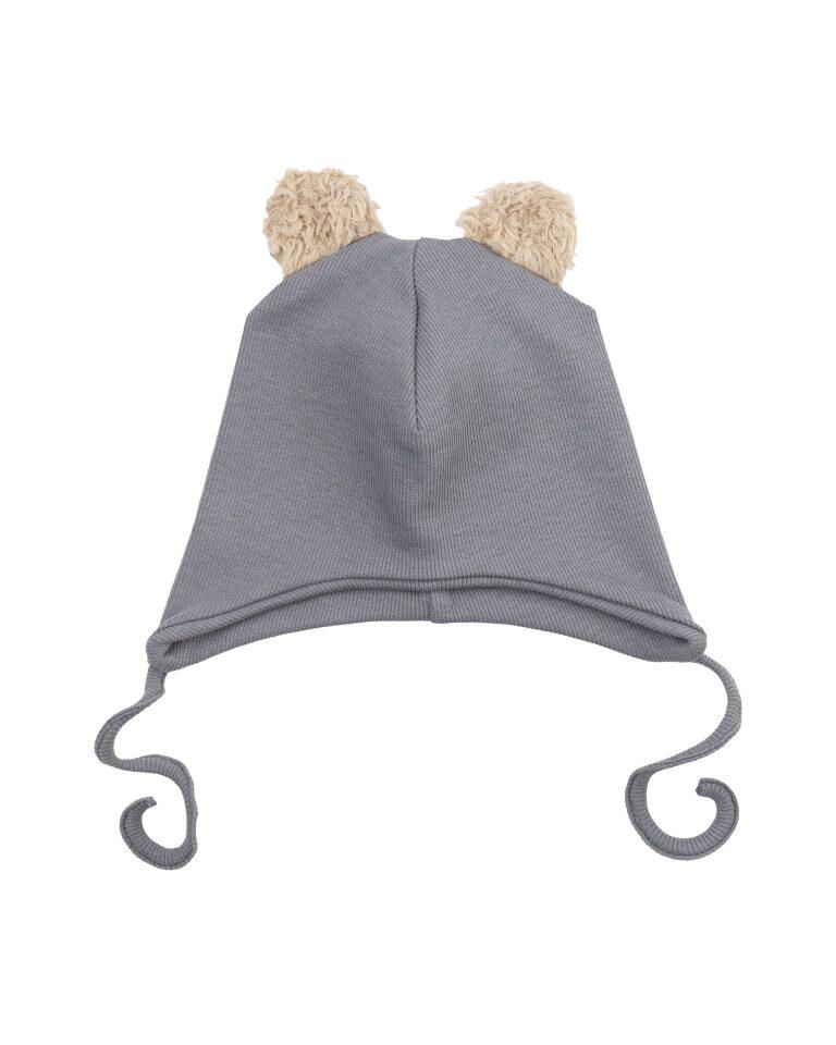 Cappello con orecchie di peluche – Cotone biologico GOTS