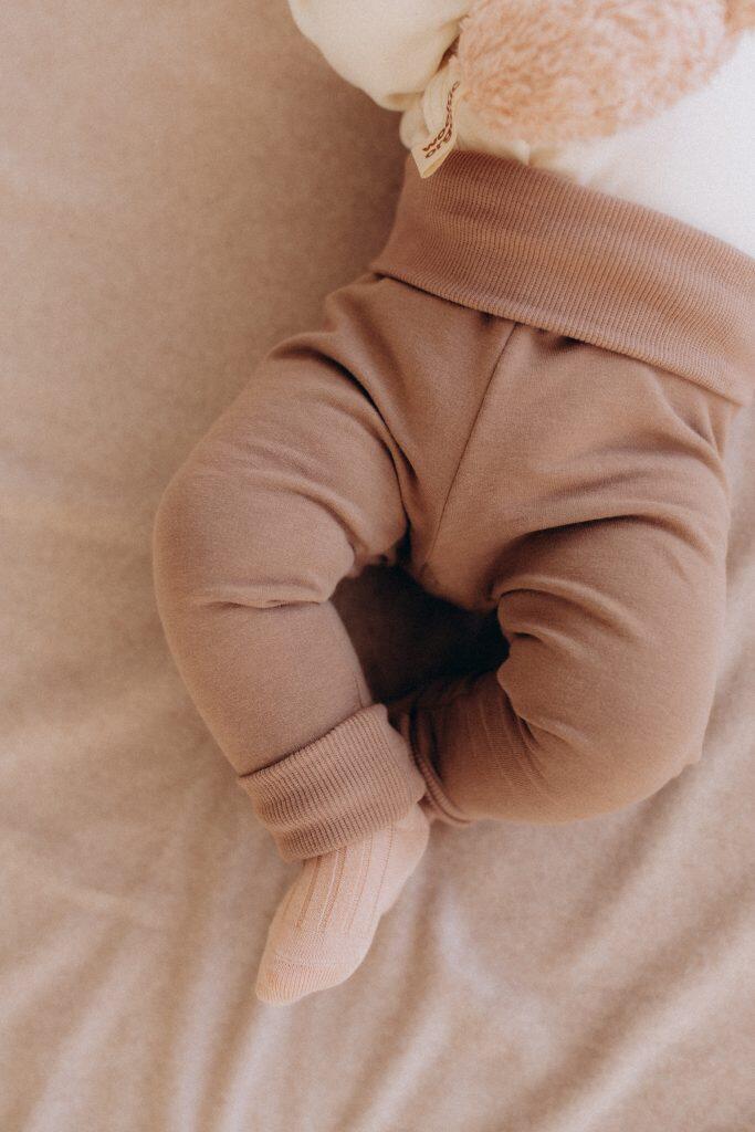 Pantaloni sweat in cotone biologico – Taupe 