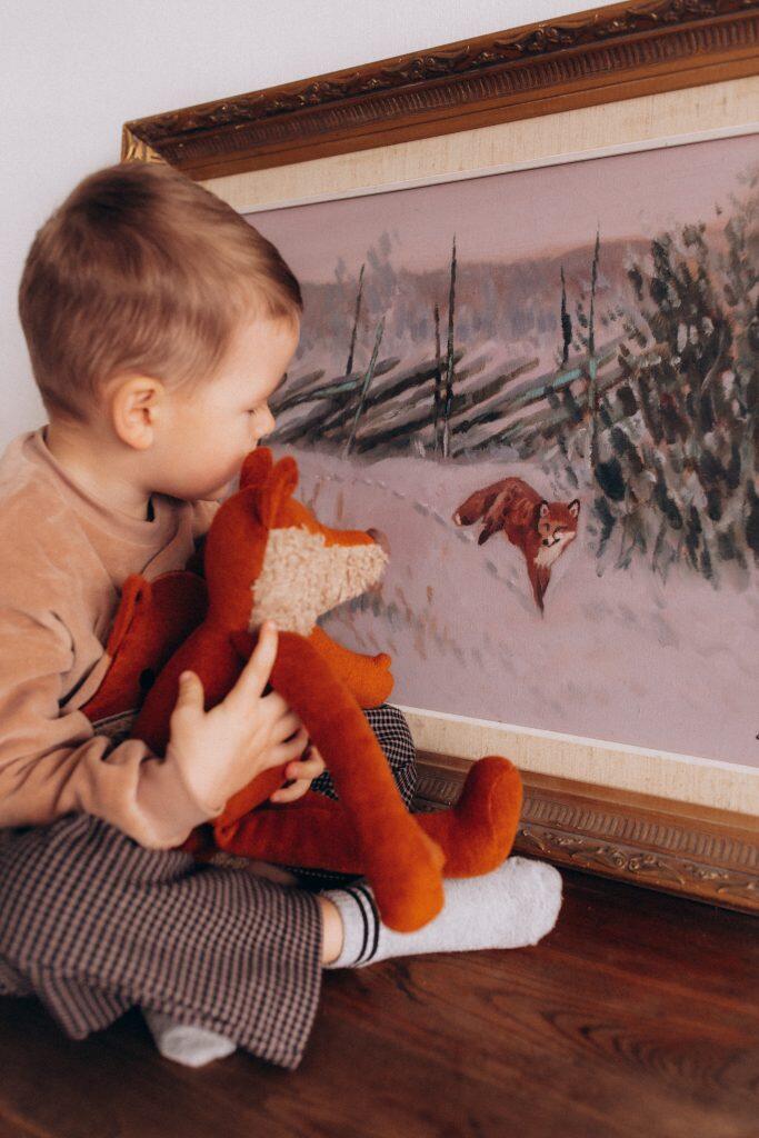 Peluche Volpe Hipster in cotone biologico 