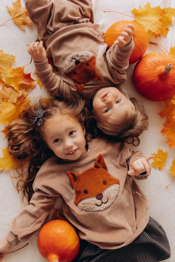 Maglione in velluto di cotone biologico con volpe ricamata (Baby)