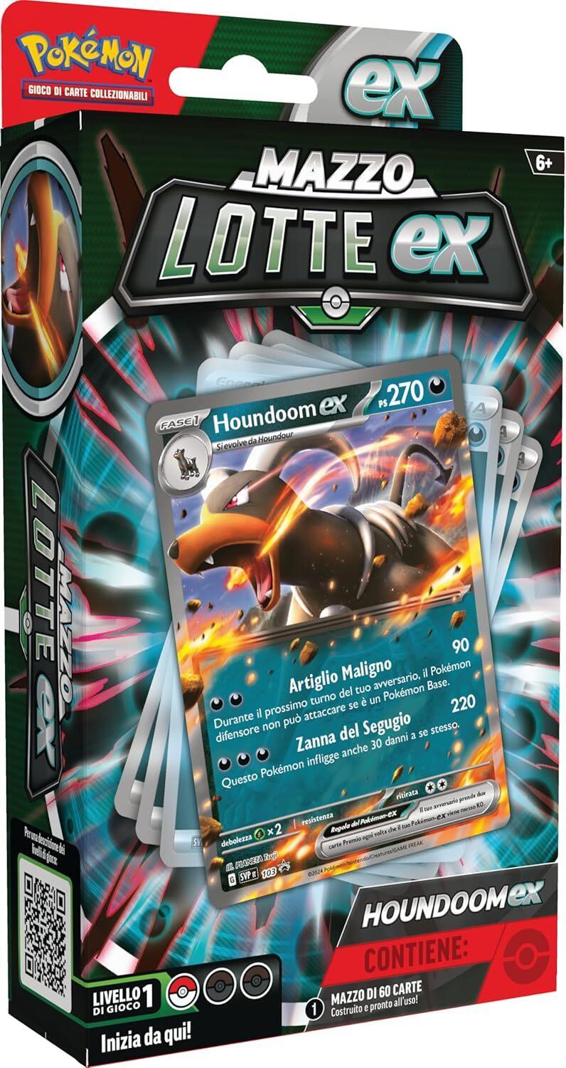 Pokémon Mazzo Lotte ex Houndoom-ex del GCC (mazzo di 60 carte pronto all’uso), edizione in italiano