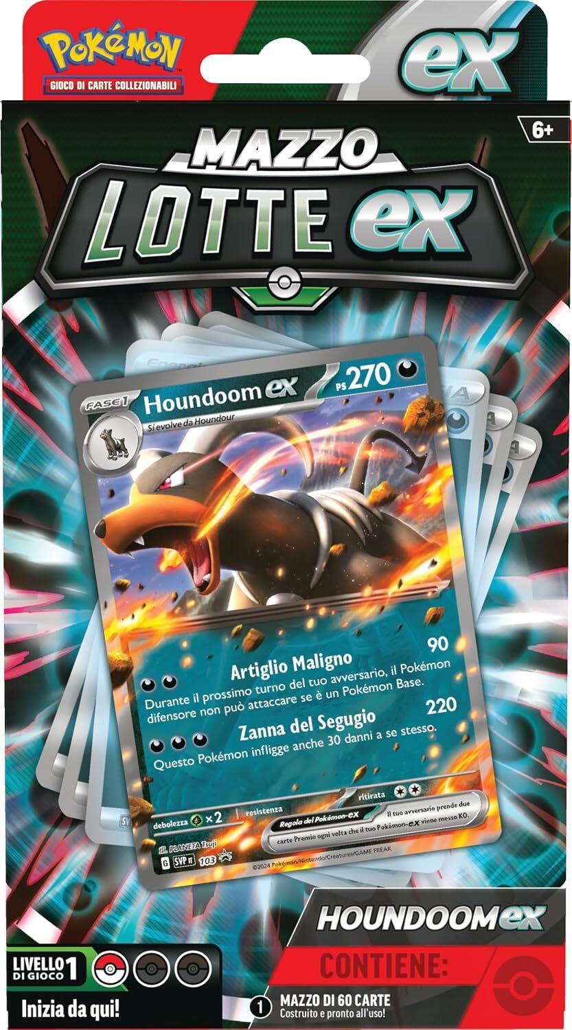 Pokémon Mazzo Lotte ex Houndoom-ex del GCC (mazzo di 60 carte pronto all’uso), edizione in italiano