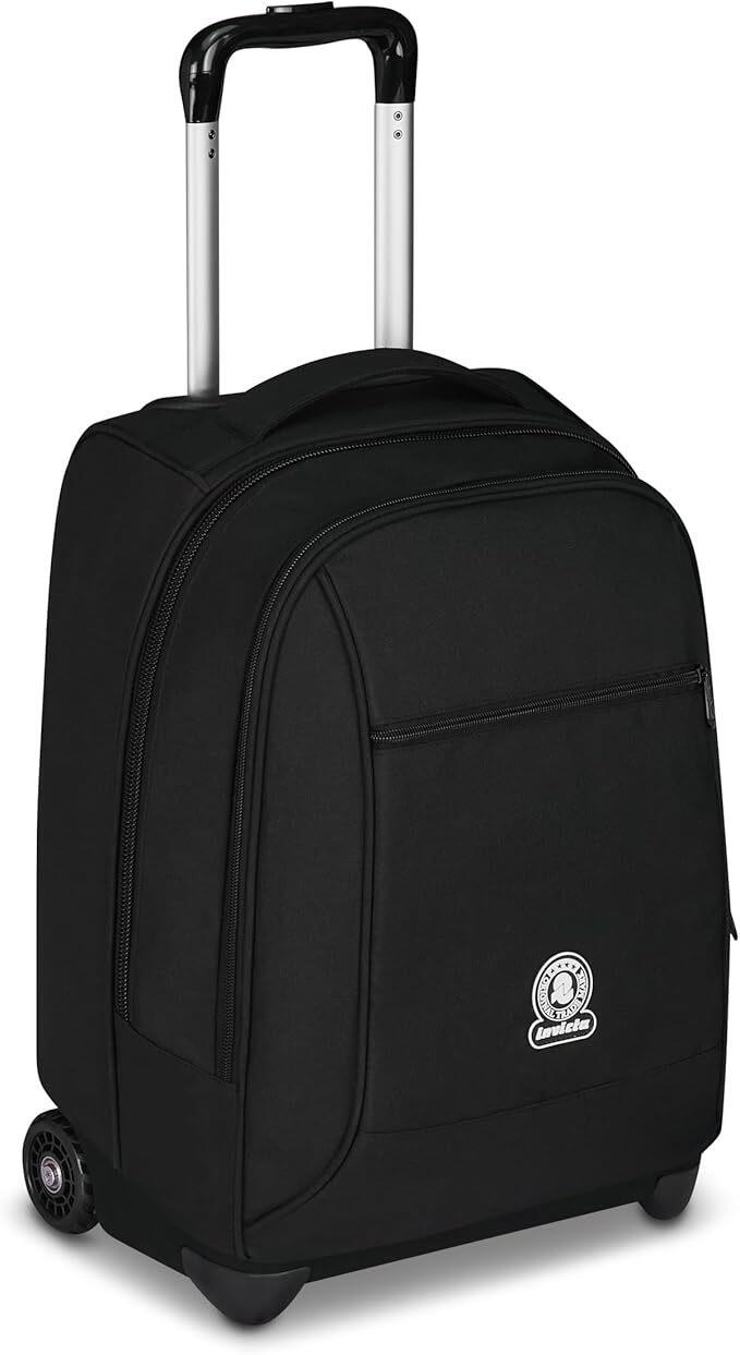 Invicta Trolley Scuola Fisso New Benin Solid, Nero, 2 in 1, Doppio Uso, Trolley e Zaino, Zaino Scuola Viaggio, Ragazzo e Ragazza