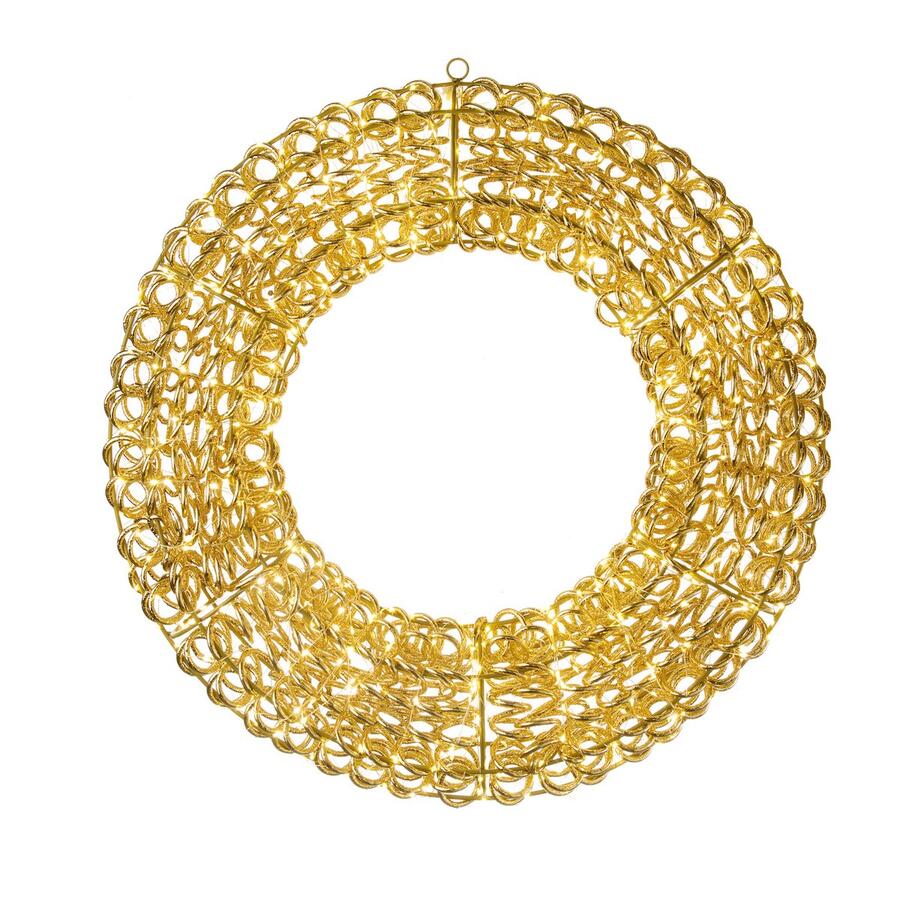 L'Oca Nera Corona Natalizia Luminosa "Luci in Festa" — 720 LED, Ø60 cm, oro