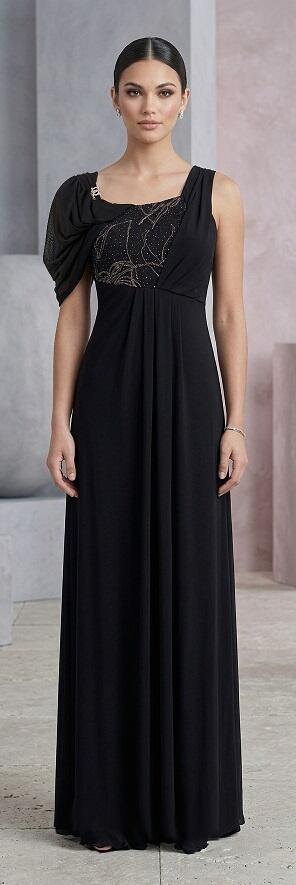 1040 Abito in jersey maglina elastica con corpetto in tulle brillatinato 
