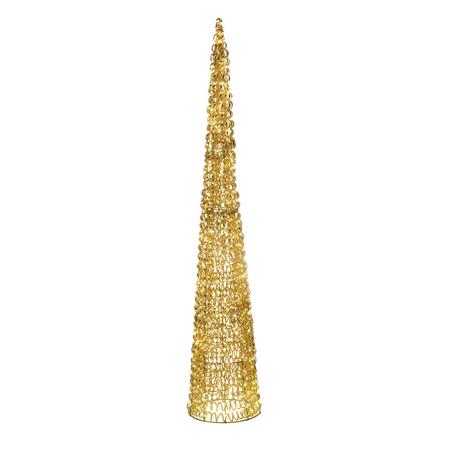 L'Oca Nera Albero Conico Luminoso "Sinfonia d'Oro" — 1440 LED, Ø30x150h cm, oro