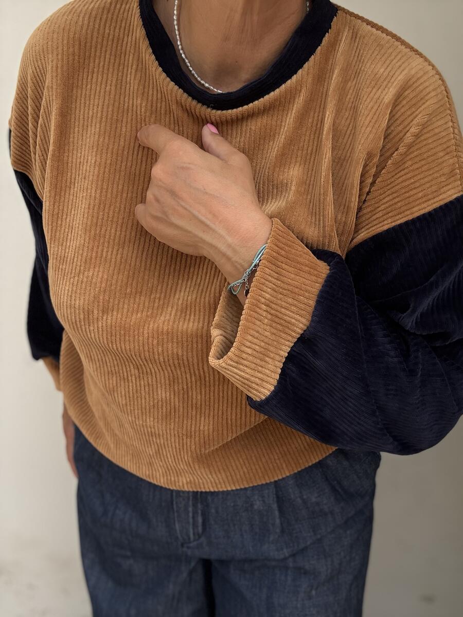 Maglia ciniglia due colori