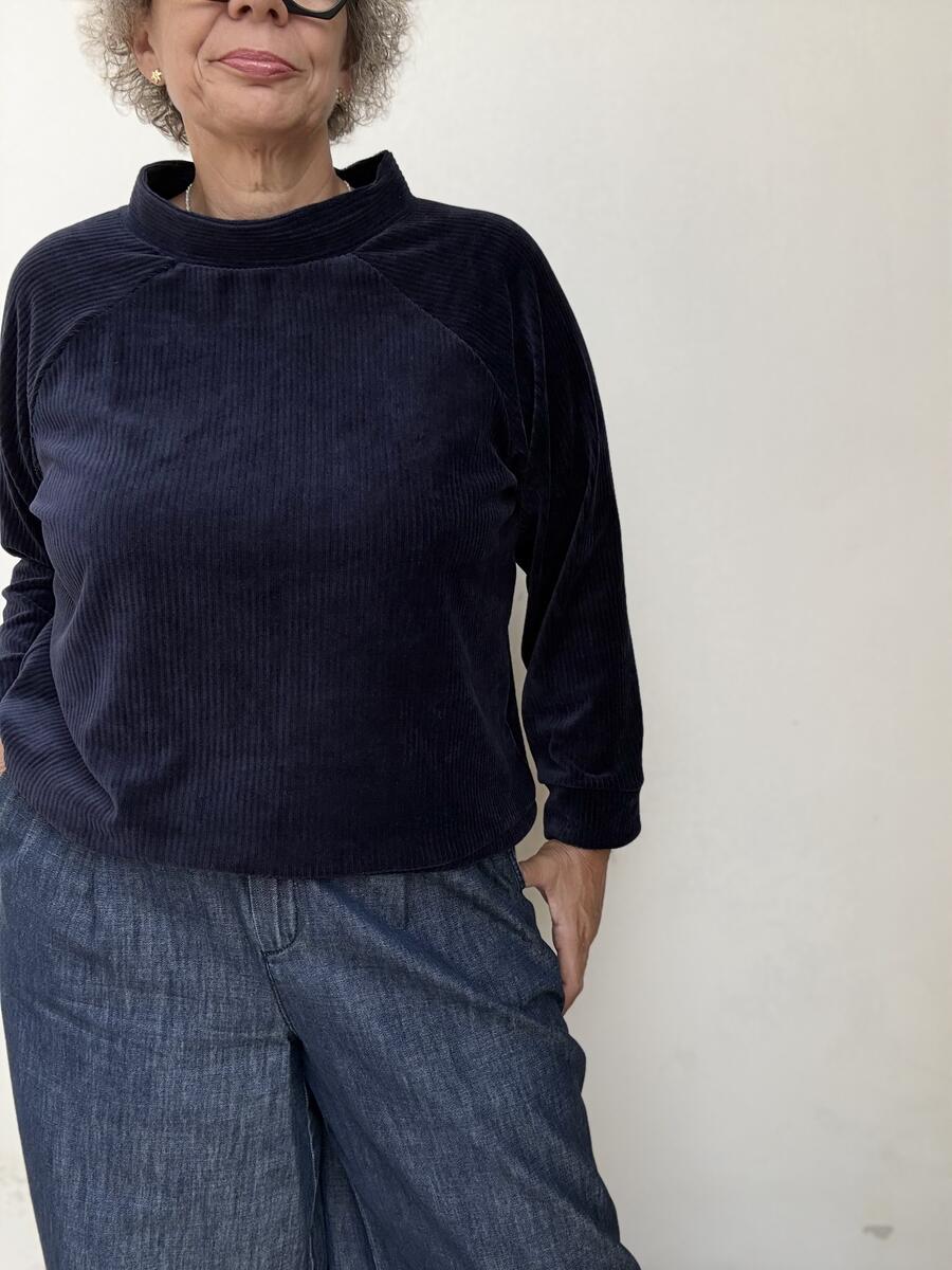 Maglia ciniglia blu navy 