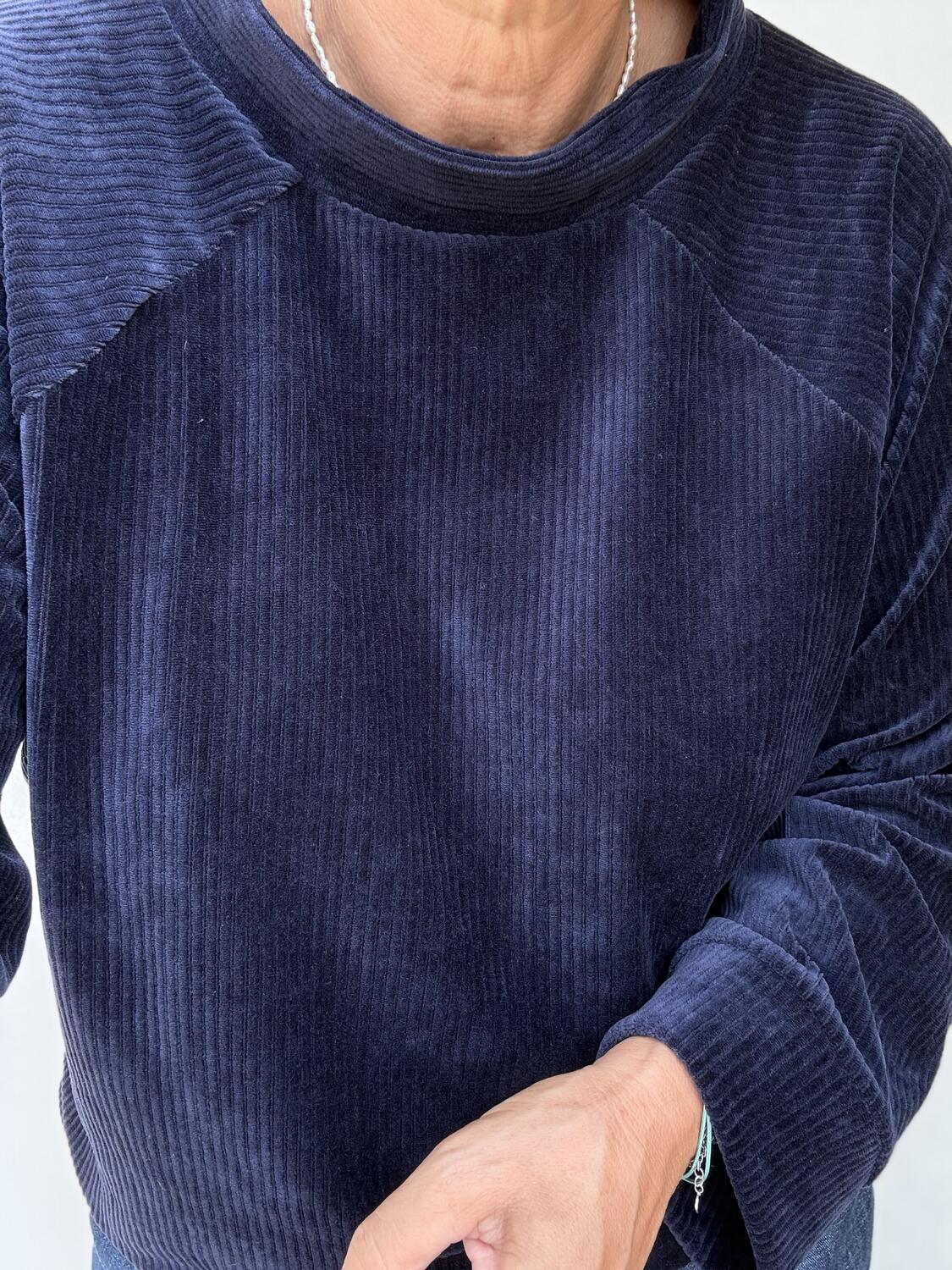 Maglia ciniglia blu navy 