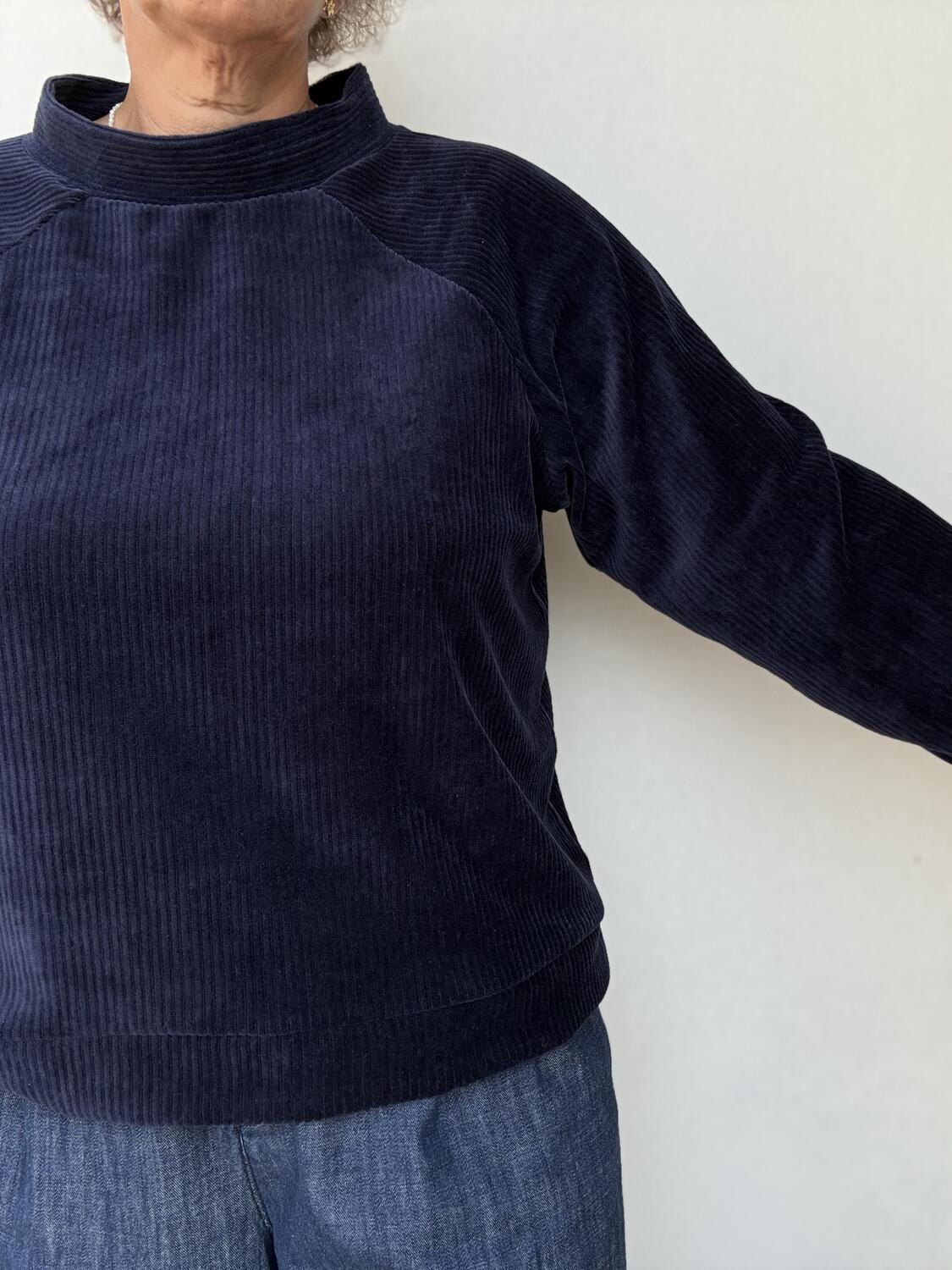 Maglia ciniglia blu navy 